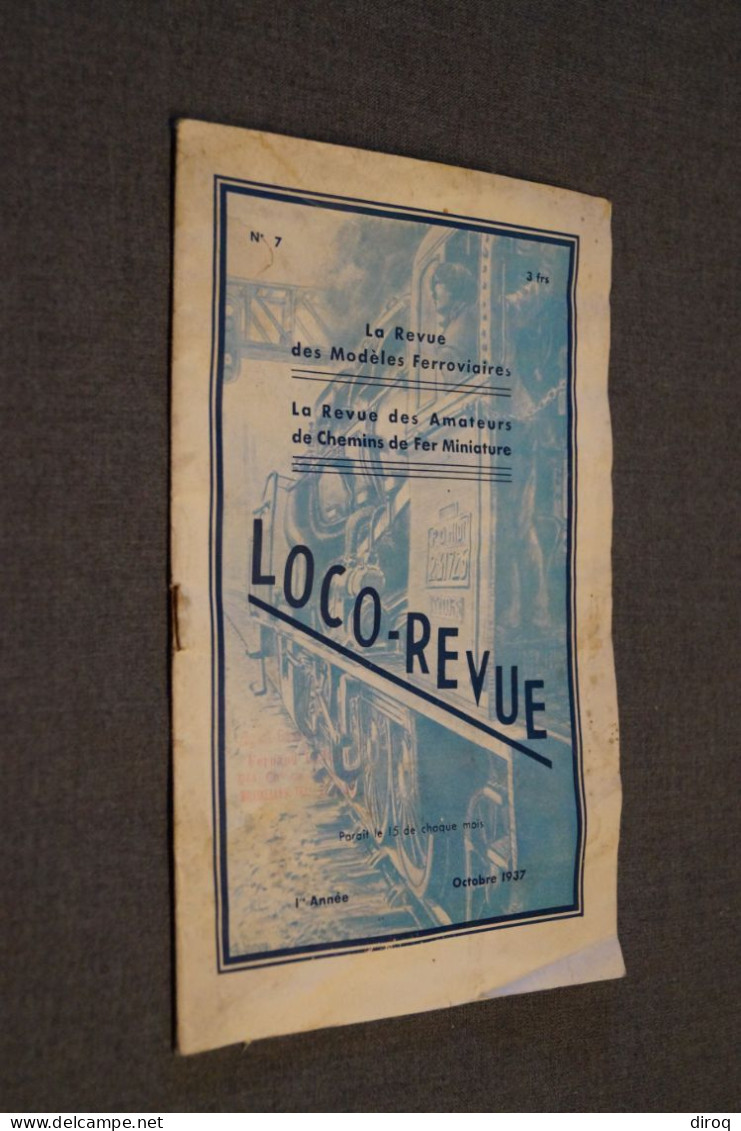 RARE Loco Revue De 1937,complet,26 Pages, 24 Cm. / 15,5 Cm. N° 7,original - Français