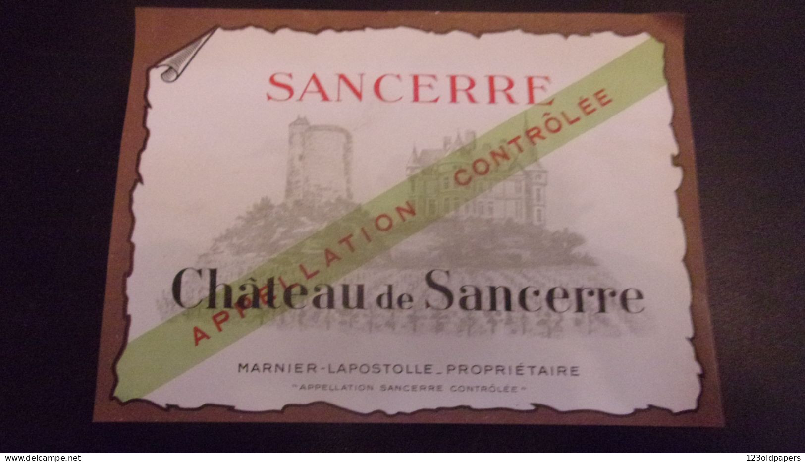 Etiquette Vin Sancerre Domaine MARNIER LAPOSTOLLE CHATEAU DE SANCERRE - Autres & Non Classés