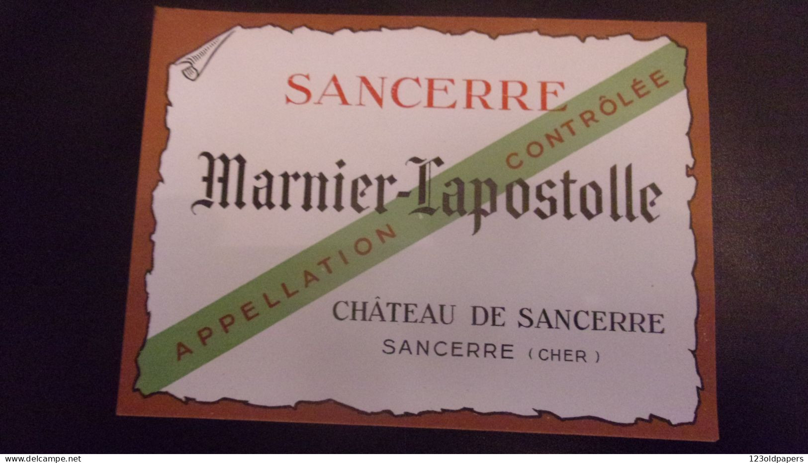 Etiquette Vin Sancerre Domaine MARNIER LAPOSTOLLE CHATEAU DE SANCERRE - Altri & Non Classificati