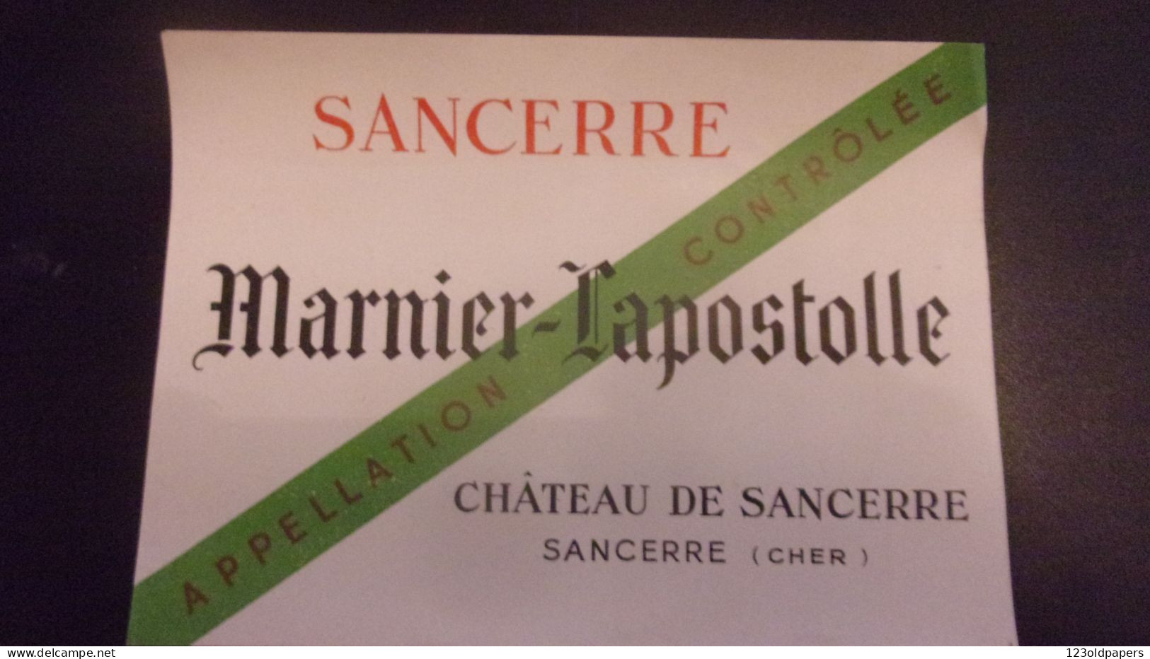 Etiquette Vin Sancerre Domaine MARNIER LAPOSTOLLE CHATEAU DE SANCERRE - Autres & Non Classés