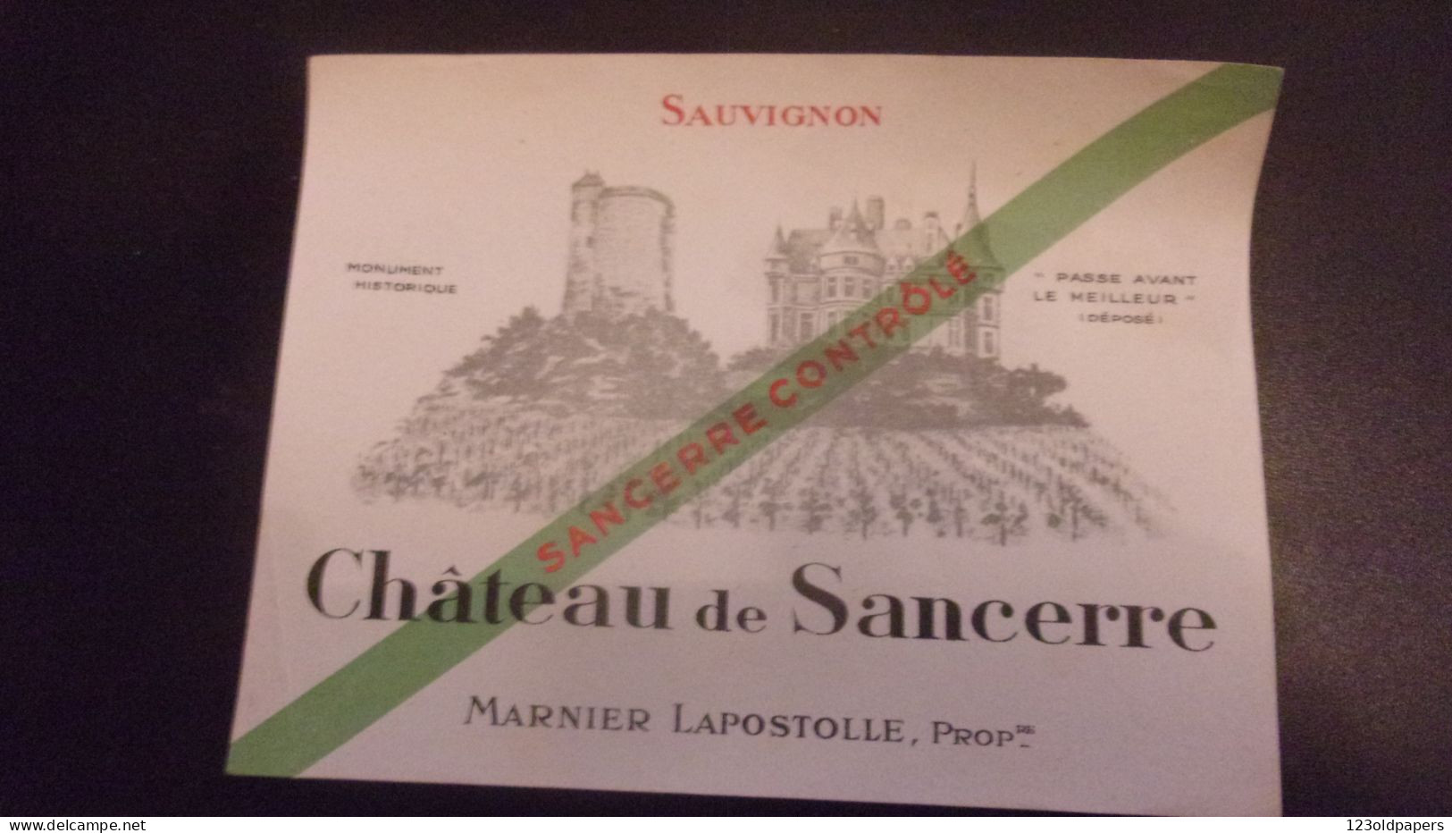 Etiquette Vin Sancerre Domaine MARNIER LAPOSTOLLE CHATEAU DE SANCERRE - Autres & Non Classés