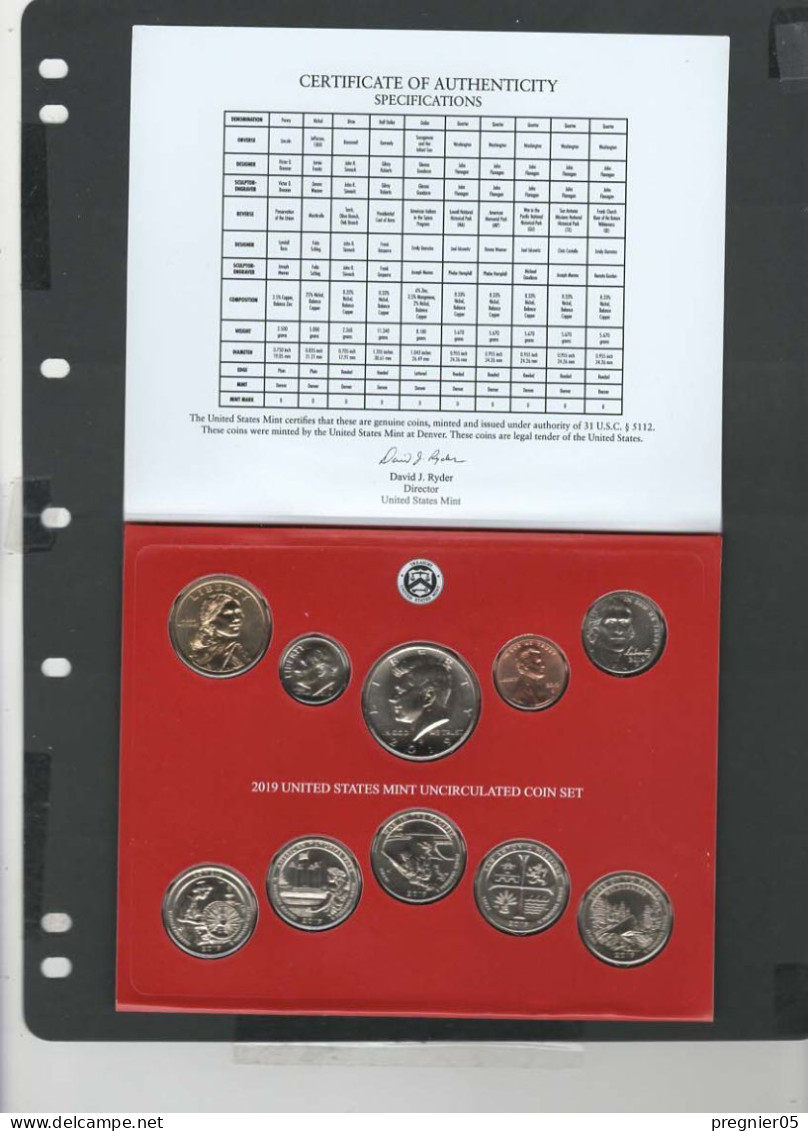 Baisse De Prix USA -  2 Blisters 20 Pièces Mint Uncirculated Série 2019 - Mint Sets