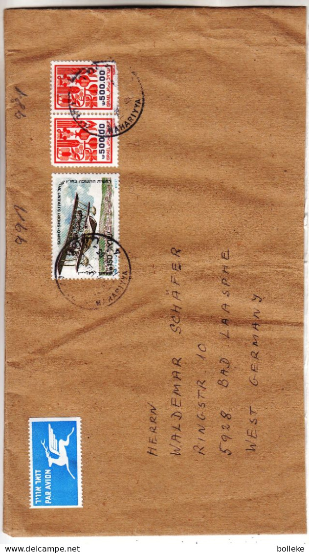 Israël - Lettre De 1985 - Oblit Nahariya - Avions - - Storia Postale