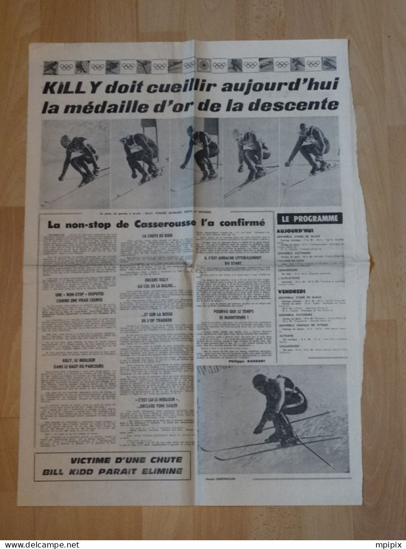 Journal Dauphiné Libéré JO 68 Jeux Olympiques Grenoble 1968 Cérémonie Ouverture Killy Goitschel - Libros