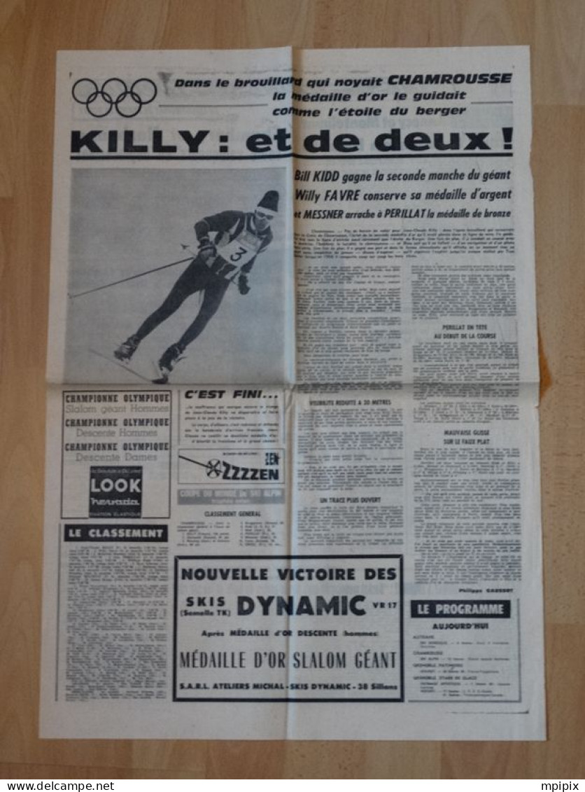 Journal Dauphiné Libéré JO 68 Jeux Olympiques Grenoble 1968 Cérémonie Ouverture Killy Goitschel - Livres