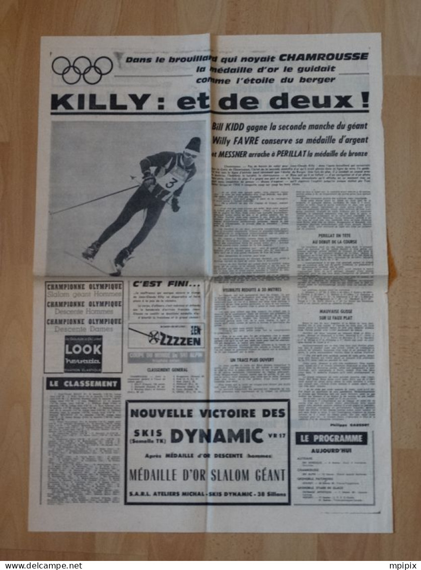 Journal Dauphiné Libéré JO 68 Jeux Olympiques Grenoble 1968 Cérémonie Ouverture Killy Goitschel - Libros