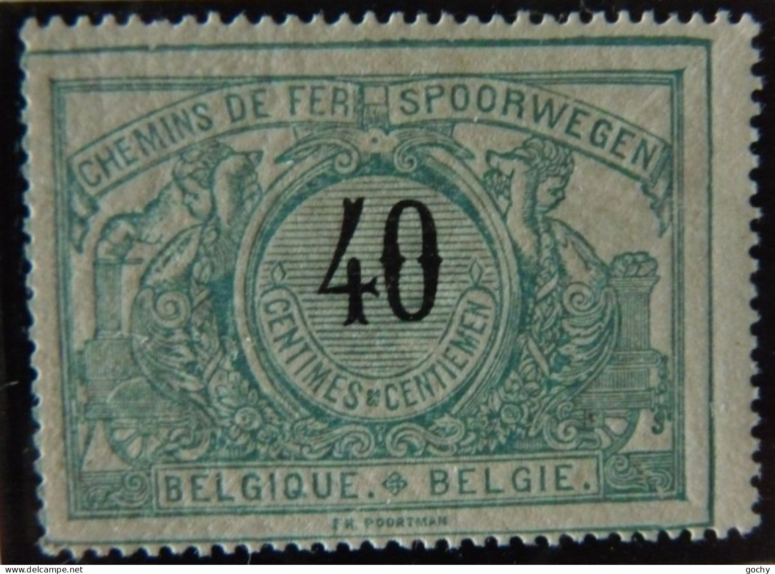 BELGIUM :   1895  - CHEMINS DE FER - CF  20 * -  COTE : 46,00€ - Postfris