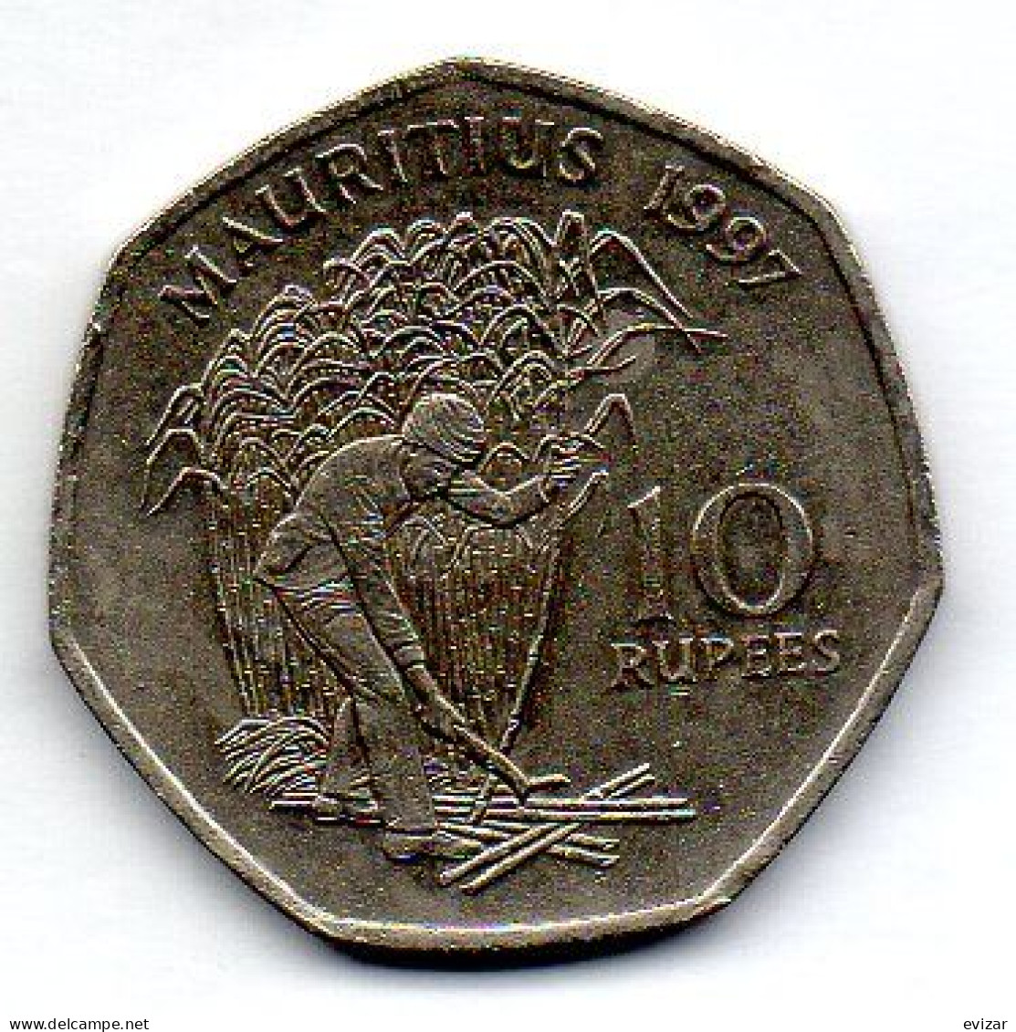 MAURITIUS, 10 Rupees, Copper-Nickel, Year 1997, KM # 61 - Mauritius