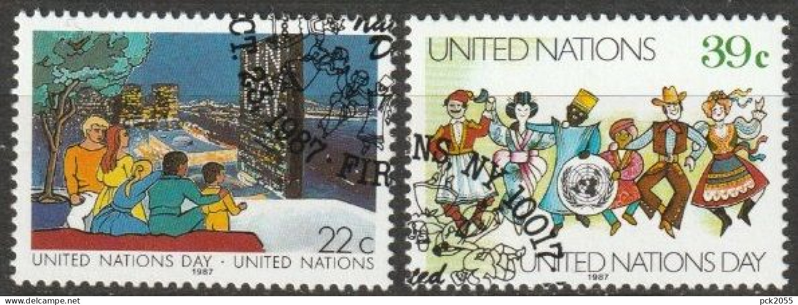 UNO New York 1987 MiNr.540 - 541 O Gestempelt Tag Der UNO ( 5560)Versand 1,00€-1,20€ - Usati