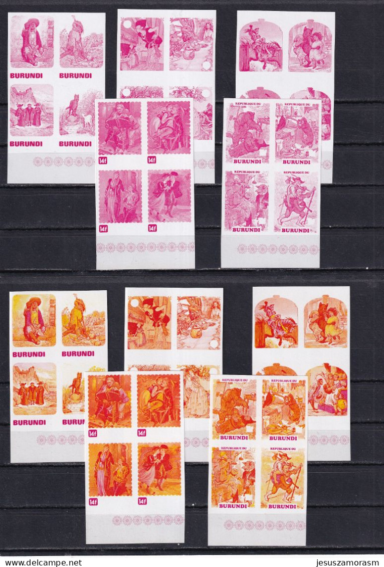Burundi Nº 733 Al 752 En PRUEBAS De Color - Unused Stamps