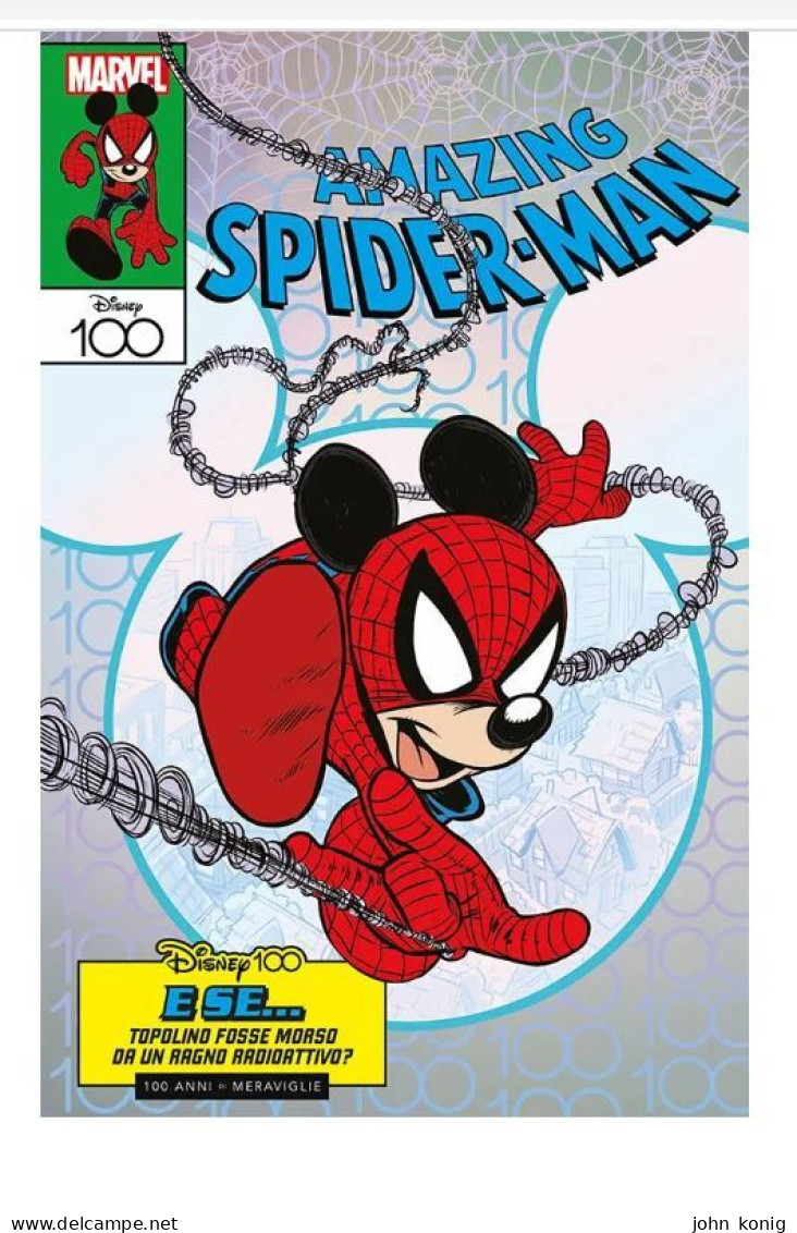 PANINI - MARVEL ITALIA - Amazing Spiderman N.28 - Variant Cover Disney 100 Di Claudio Sciarrone - 2023 - Spider-Man