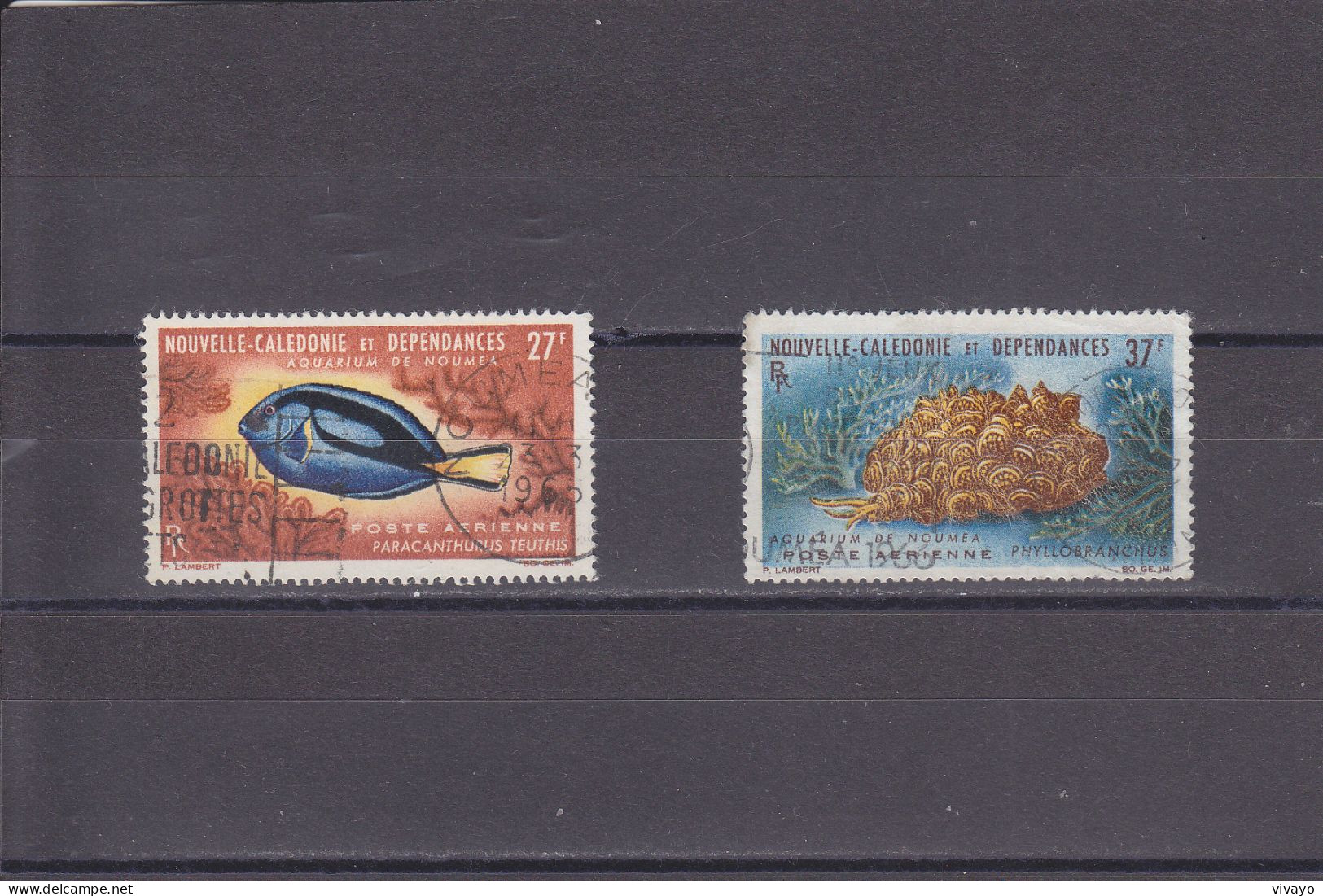 NOUVELLE CALEDONIE - O / FINE CANCELLED - 1965 - NOUMEA AQUARIUM - Yv. PA 77/78 -  Mi. 408/9 - Gebraucht