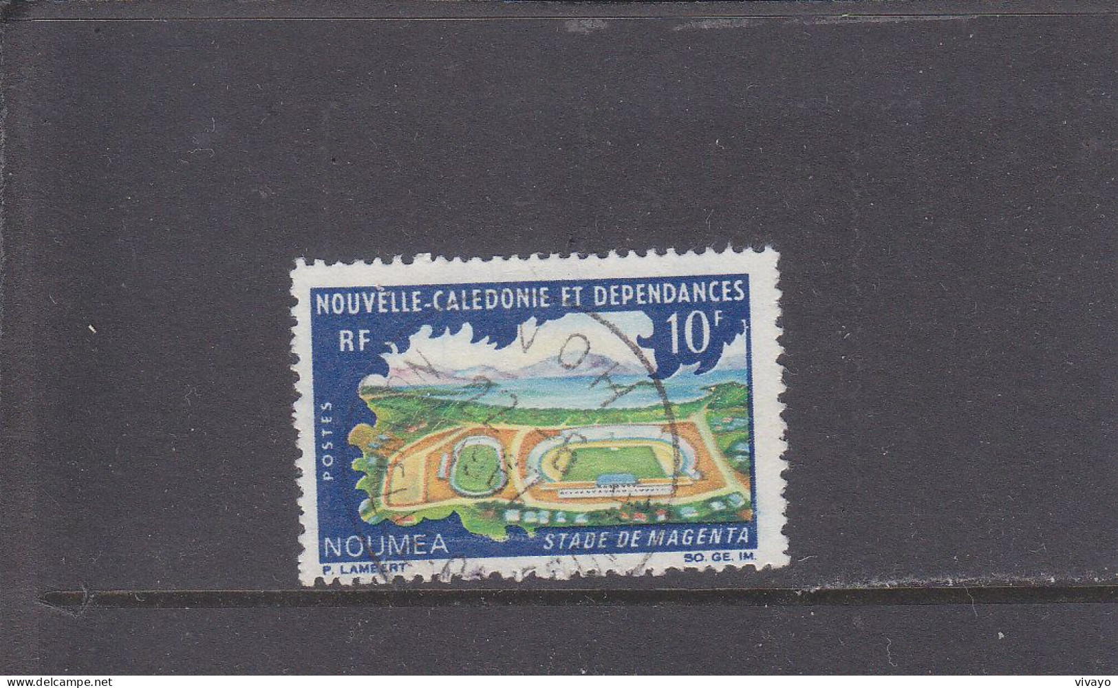 NOUVELLE CALEDONIE - O / FINE CANCELLED - 1967 - MAGENTA SPORTS STADIUM - Yv. 337 - Mi. 434 - Used Stamps