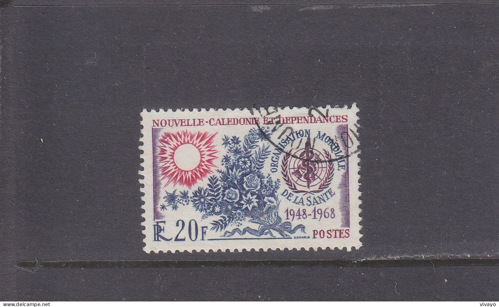 NOUVELLE CALEDONIE - O / FINE CANCELLED - 1968 - WHO - OMS - Yv. 351 - Mi. 455 - Gebraucht