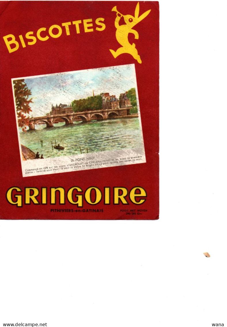 Buvard Gringoire Biscottes Le Pont Neuf - Produits Laitiers