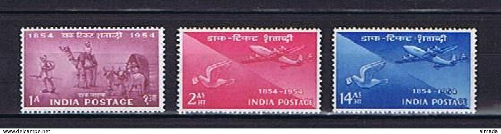 India, Indien 1954: Michel 232, 233 + 235** Mnh (missing 234!), Postfrisch (ohne 234!) - Ongebruikt