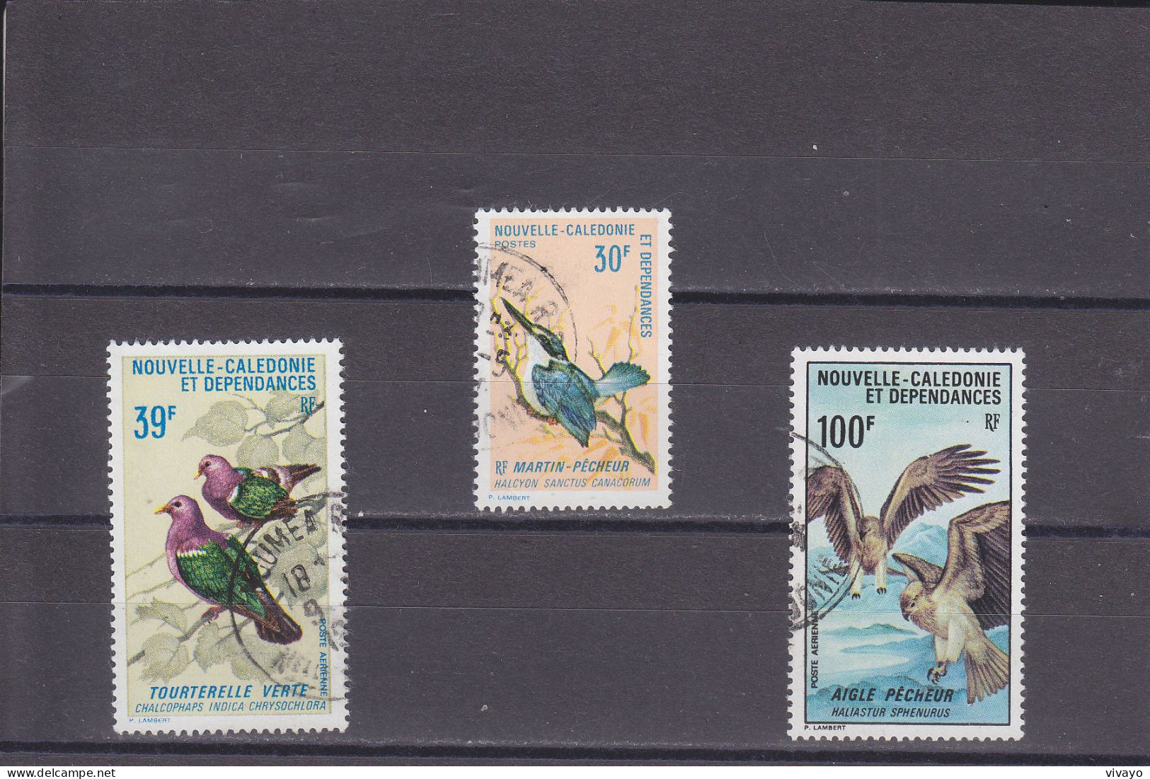 NOUVELLE CALEDONIE - O / FINE CANCELLED - 1970 - BIRDS - Yv. 365, PA 110/1  -  Mi. 481/83 - Oblitérés