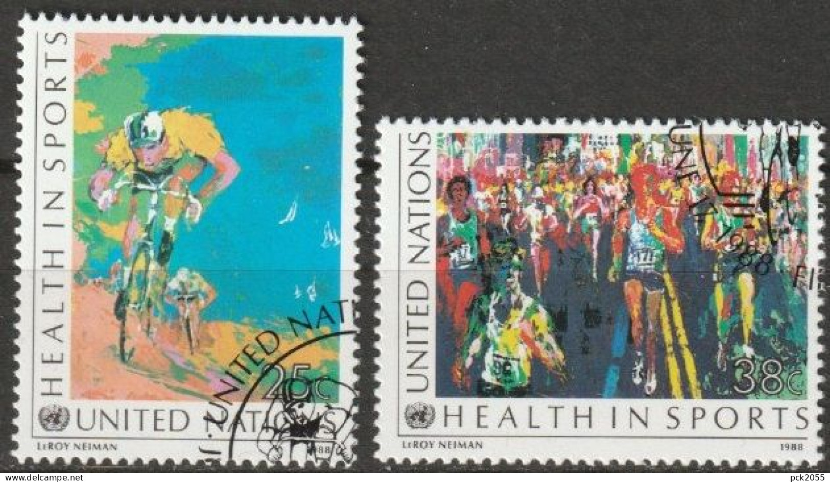 UNO New York 1988 MiNr.551 - 552 O Gestempelt Gesundheit Durch Sport ( 5636)Versand 1,00€-1,20€ - Used Stamps