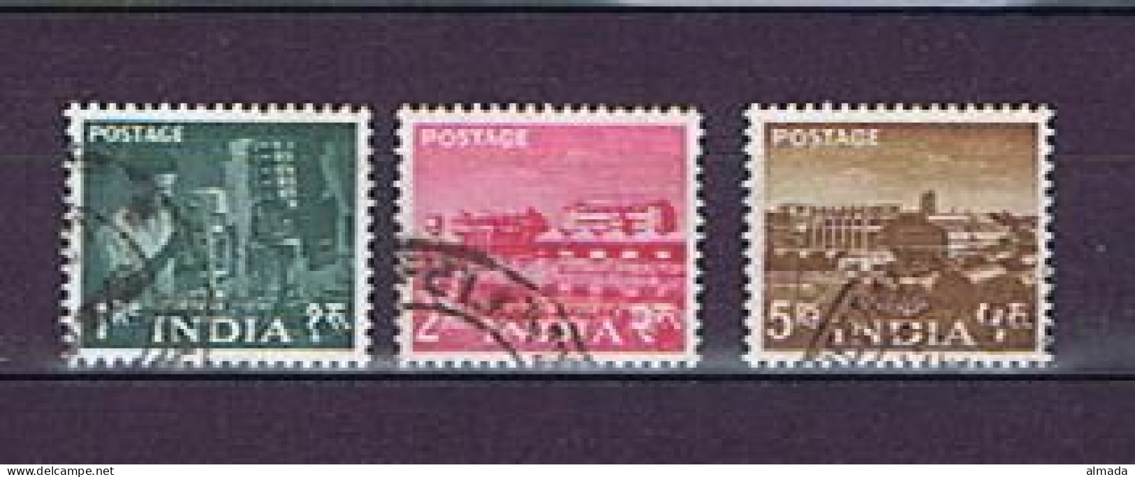 India, Indien 1959: 304-306 Used (wmk. Ashola Column), Gestempelt (Wz. 5) - Used Stamps