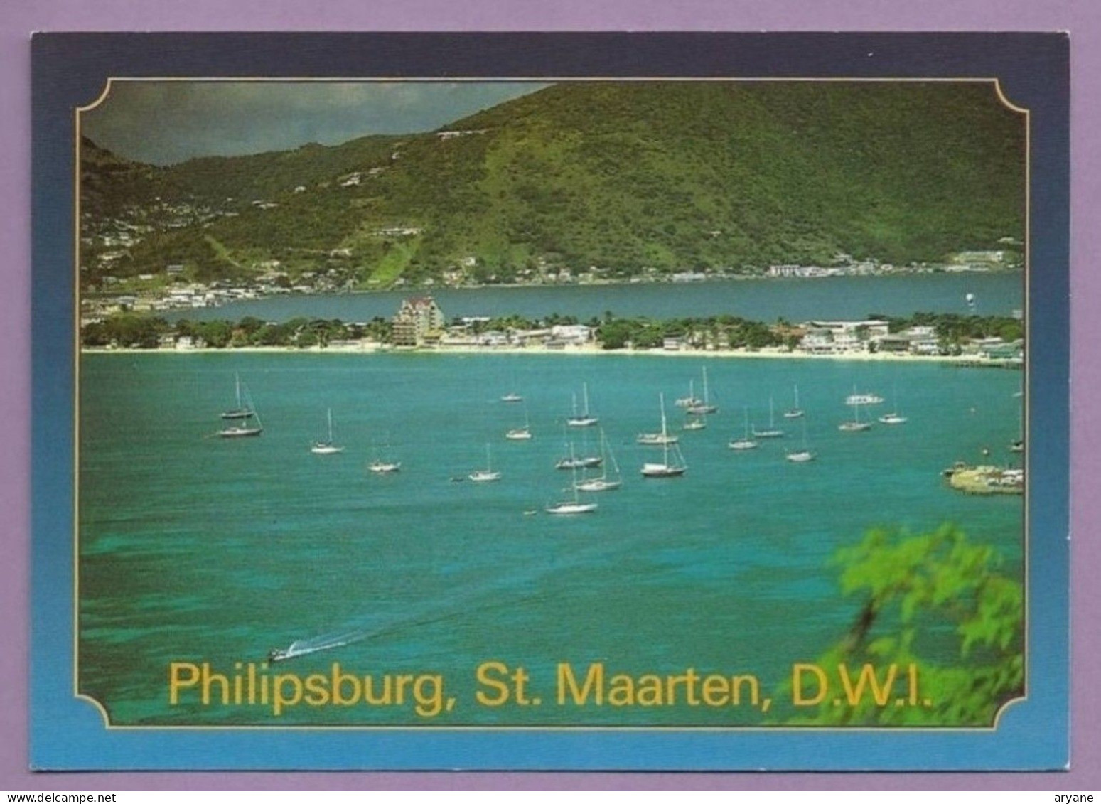 1180- CPM - ANTILLES - GUADELOUPE - St MARTIN - Great Bay And PHILIPSBURG - The Great Salt Pond Is In The Background - 2 - Saint Martin