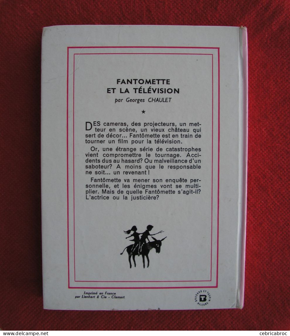 BIBLIOTHEQUE ROSE - FANTÔMETTE ET LA TELEVISION - Georges CHAULET - HACHETTE 215 - Edition 1966 - Bibliothèque Rose