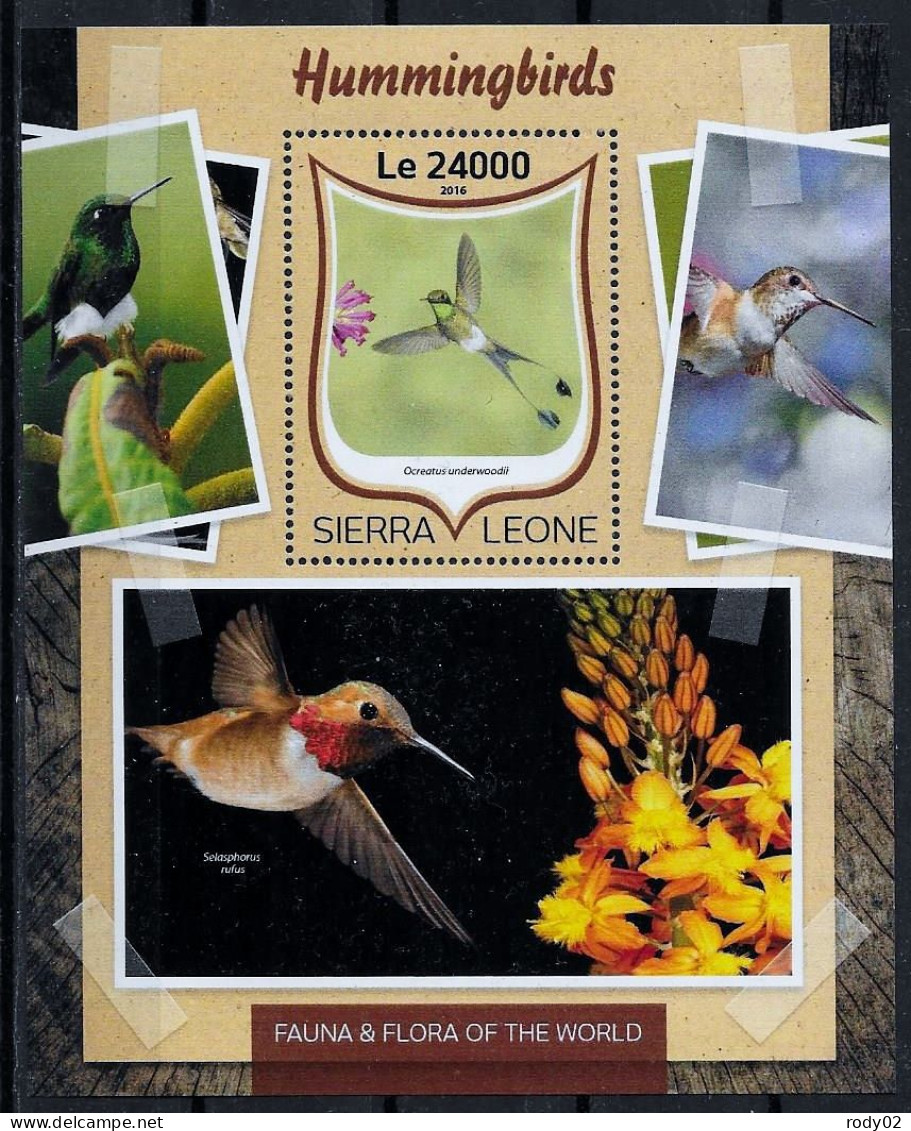 SIERRA LEONE - OISEAUX - COLIBRIS - N° 6245 A 6248 ET BF 1021 - NEUF** MNH - Hummingbirds