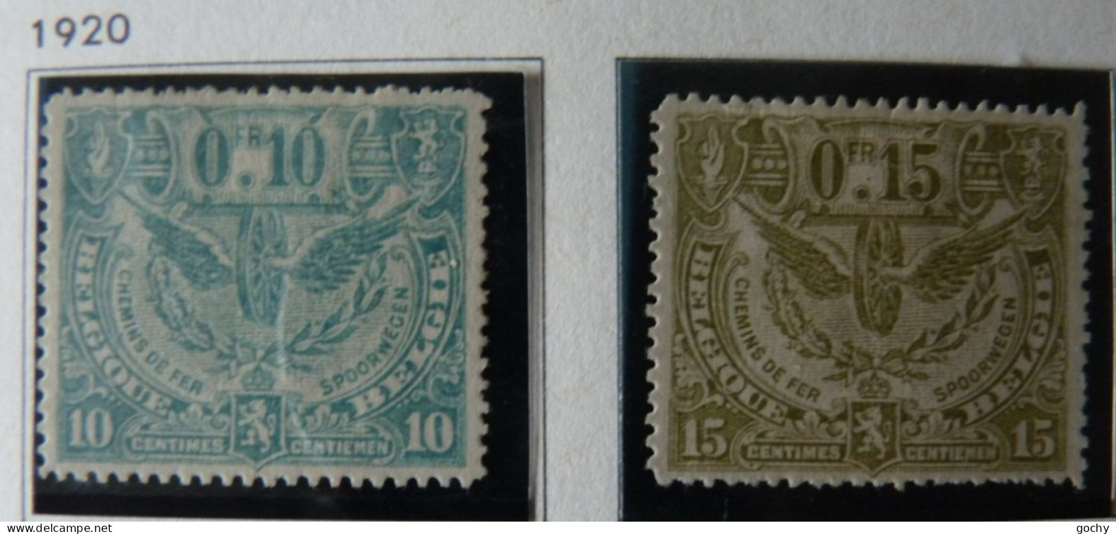 BELGIUM :   1920 - CHEMINS DE FER - CF  79 - 80 * - - Nuevos