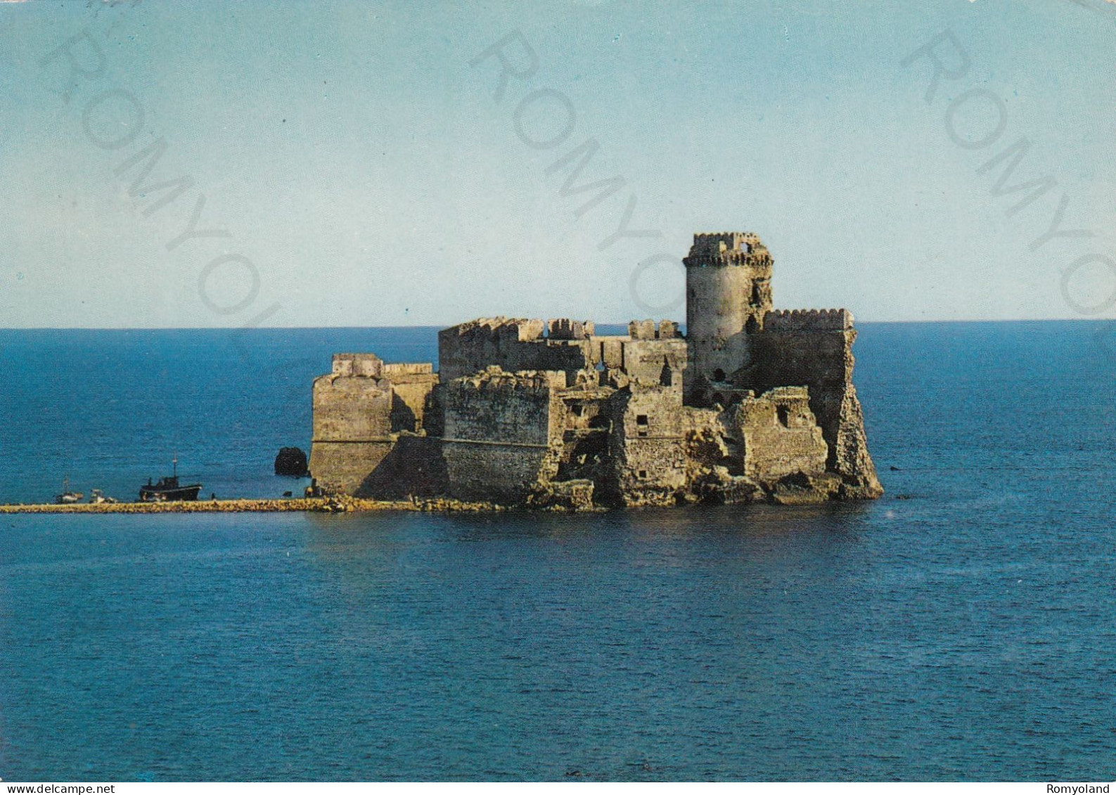 CARTOLINA  LE CASTELLA,CROTONE,CALABRIA-ISOLA DI CAPO RIZZUTO-CASTELLO ARAGONESE-STORIA,BELLA ITALIA,VIAGGIATA 1971 - Crotone