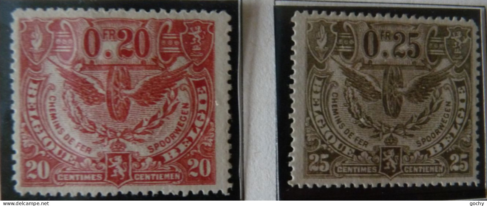 BELGIUM :   1920 - CHEMINS DE FER - CF  81 - 82 * - - Nuevos