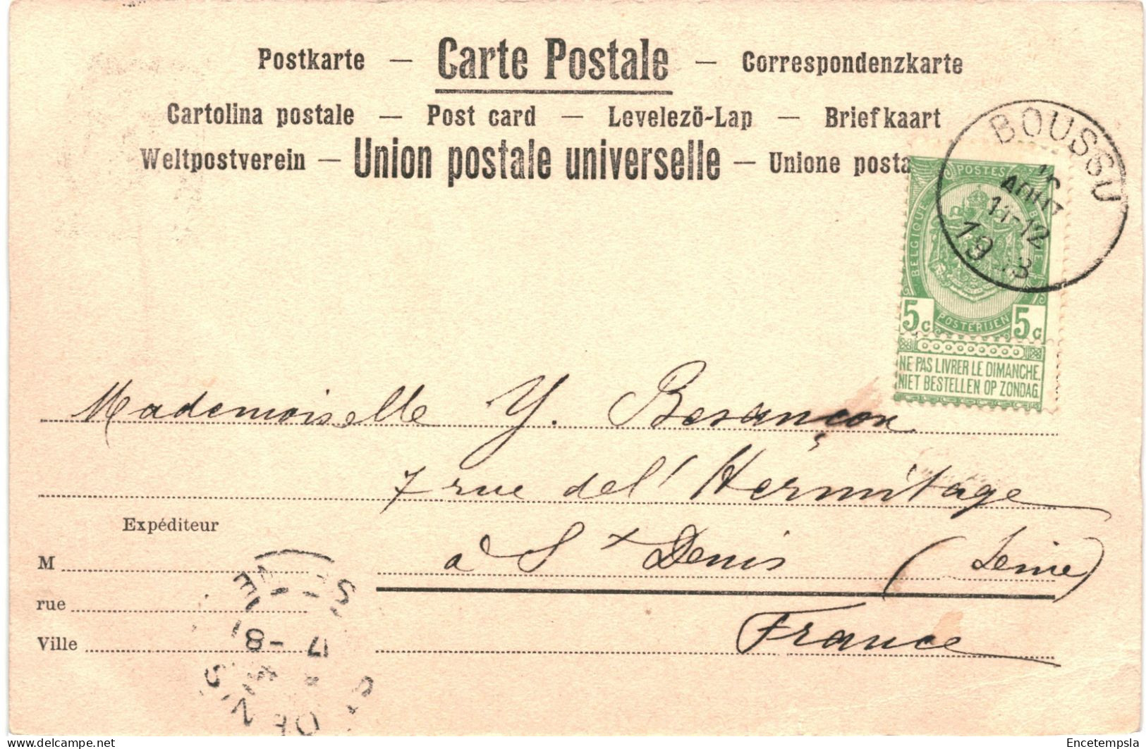 CPA Carte Postale Belgique Boussu Le Château De Nedonckel 1903 VM73312 - Boussu