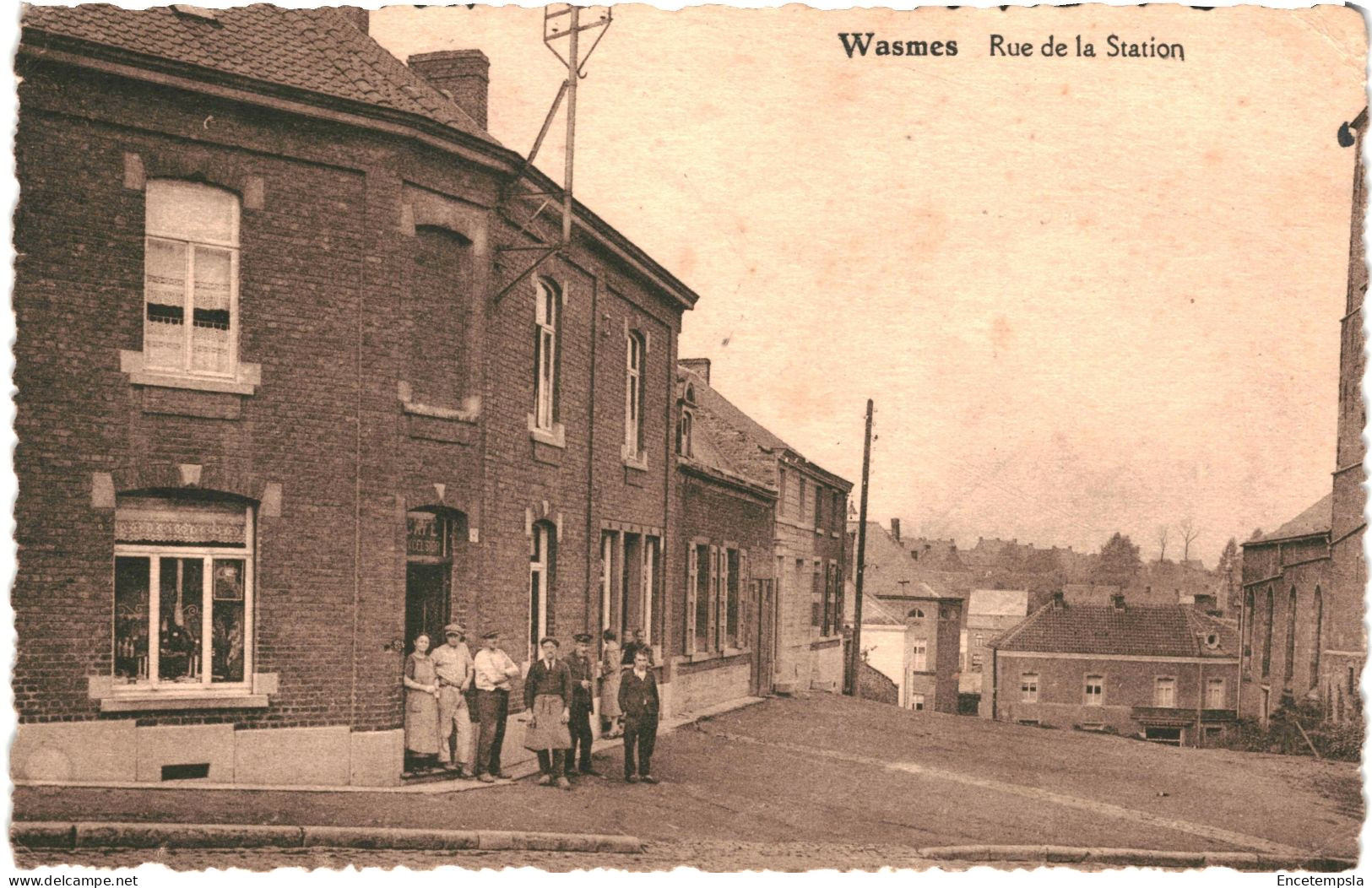 CPA Carte Postale Belgique Wasmes Rue De La Station 1932 VM73313ok - Colfontaine