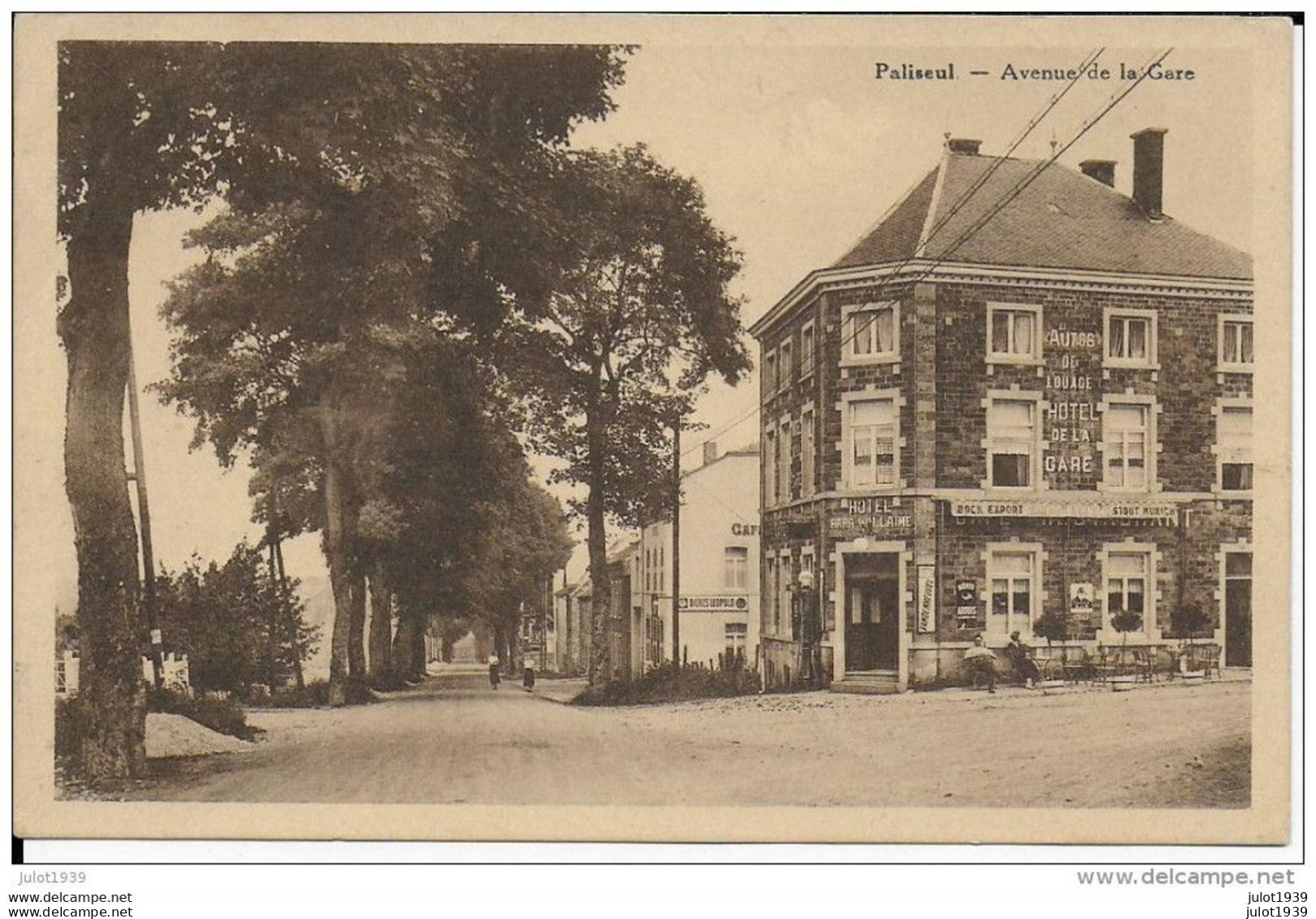 PALISEUL ..-- Avenue De La GARE . Vers GAND . Voir Verso .          Griffe TRAM De PALISEUL !!! - Paliseul