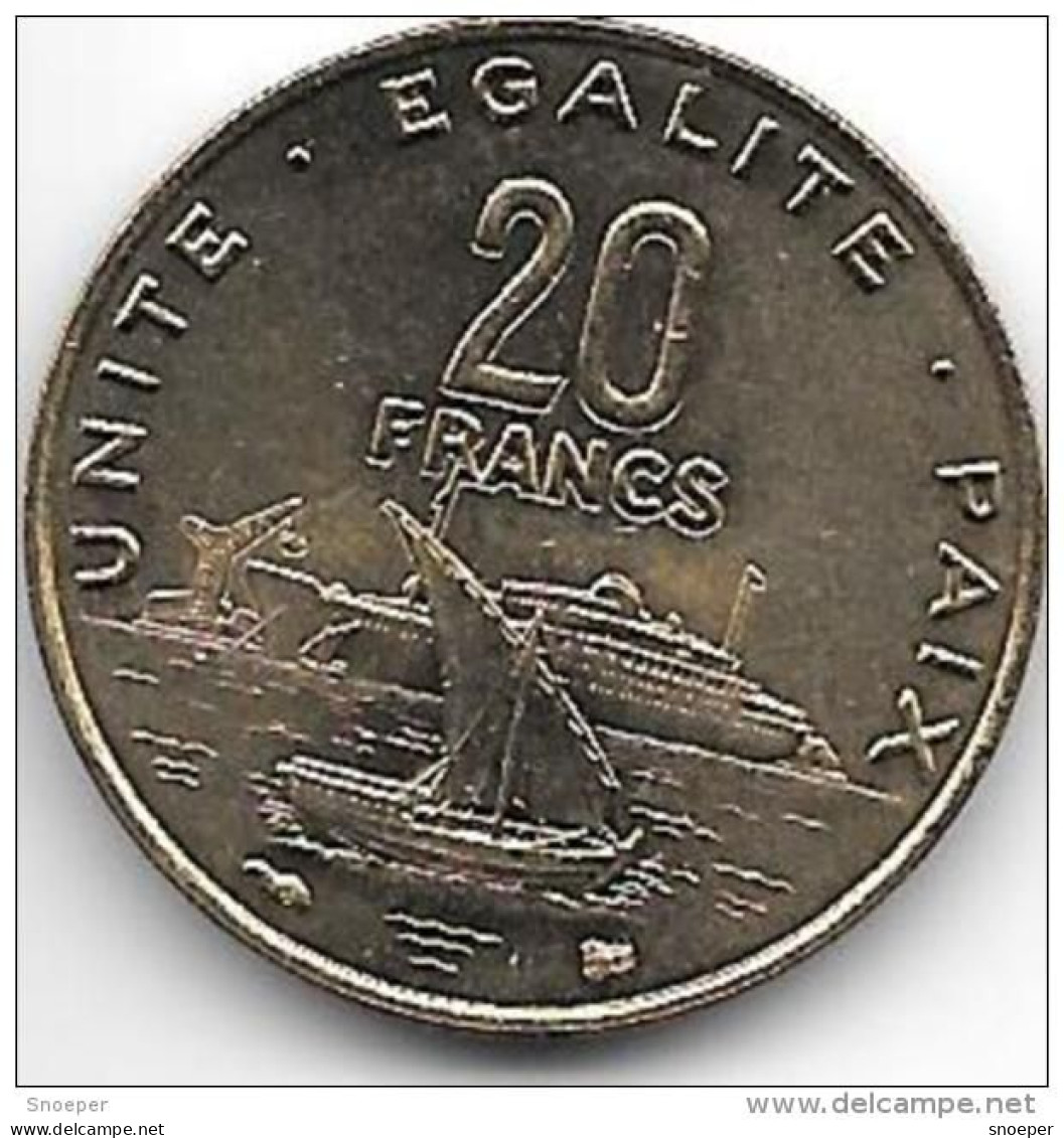 Djibouti 20 Francs 1999 Km 24 Unc  !!!!!!!!!onley In Sets !!catalog Val 15,00$ - Djibouti