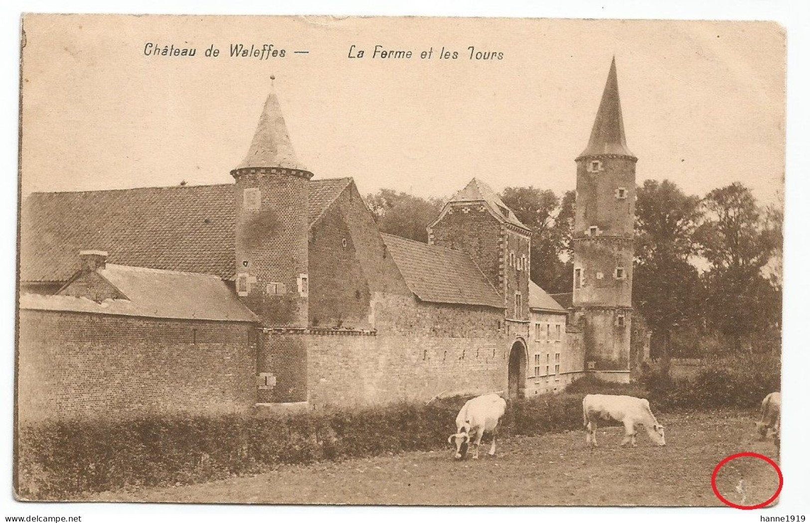 Liège Chateau De Waleffes La Ferme Et Les Tours 1934 Faimes Htje - Faimes