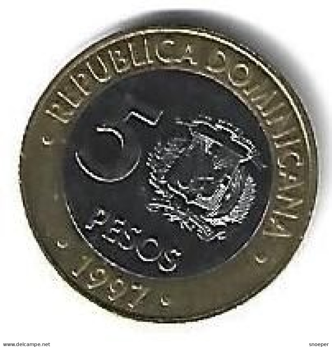 *dominican Republic 5 Pesos 1997 Km 88    Unc - Dominicana