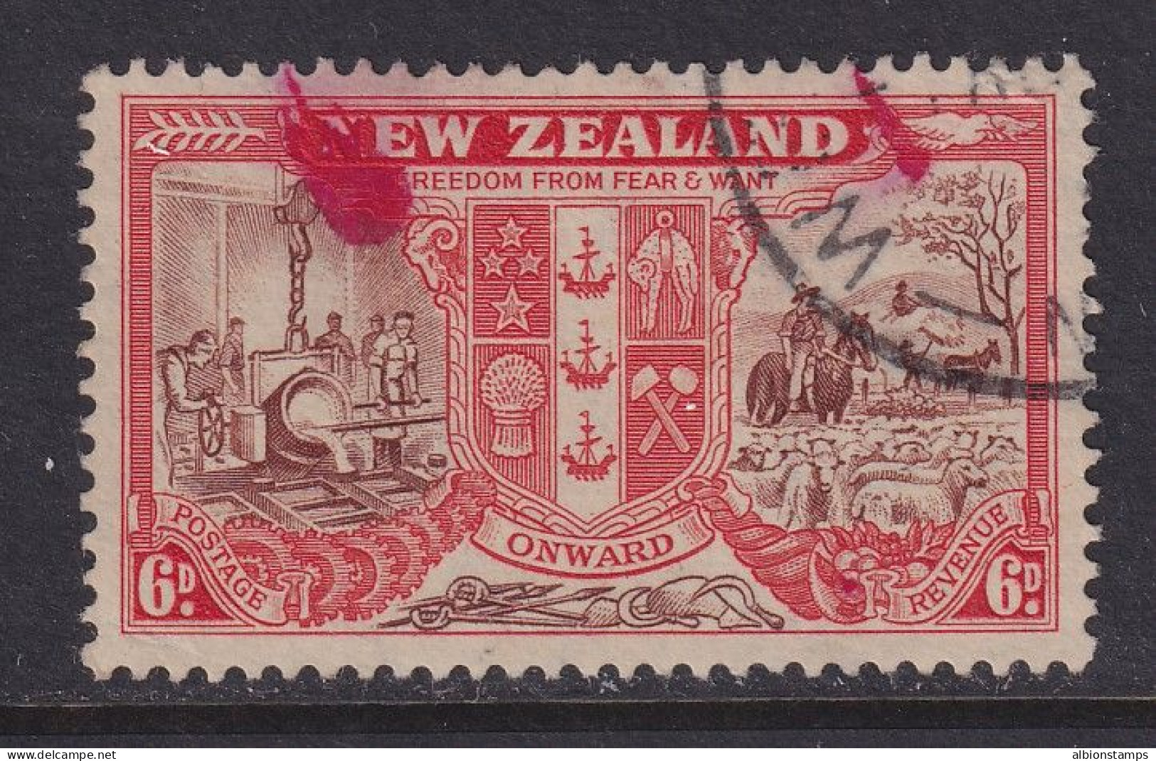 New Zealand, SG 674 Var, Used, PRINTING FLAW - Gebraucht