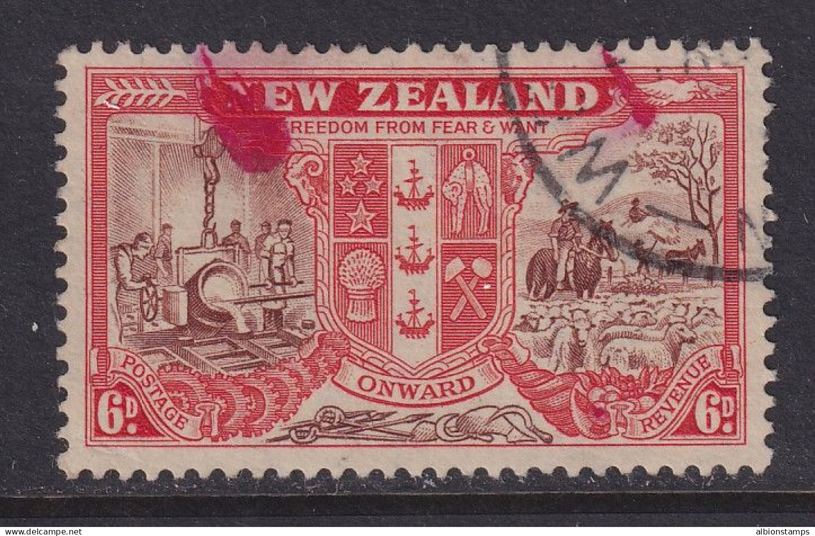 New Zealand, SG 674 Var, Used, PRINTING FLAW - Usati