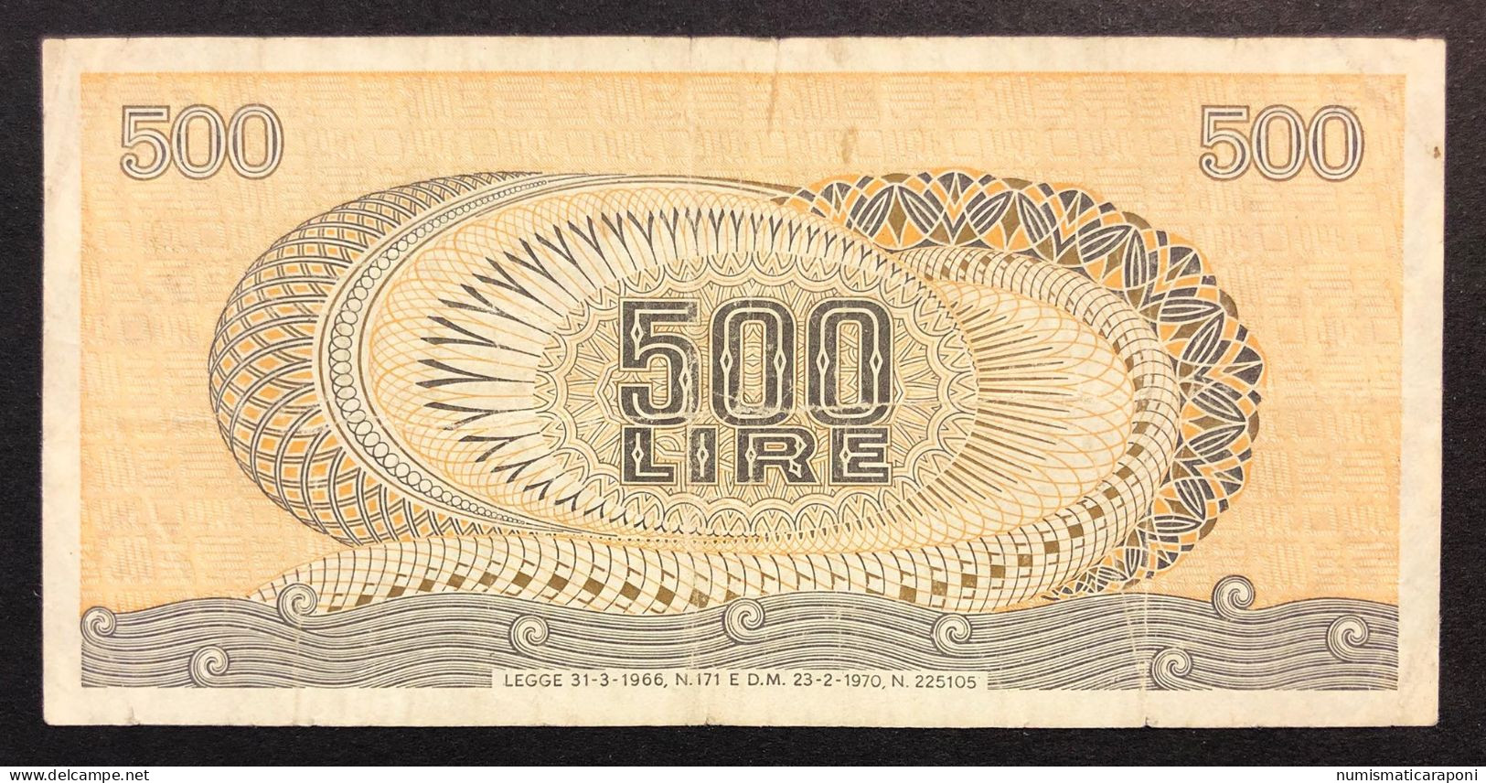 500 LIRE ARETUSA 23 02 1970 Serie Sostitutiva W05 RR  LOTTO 037 - 500 Lire