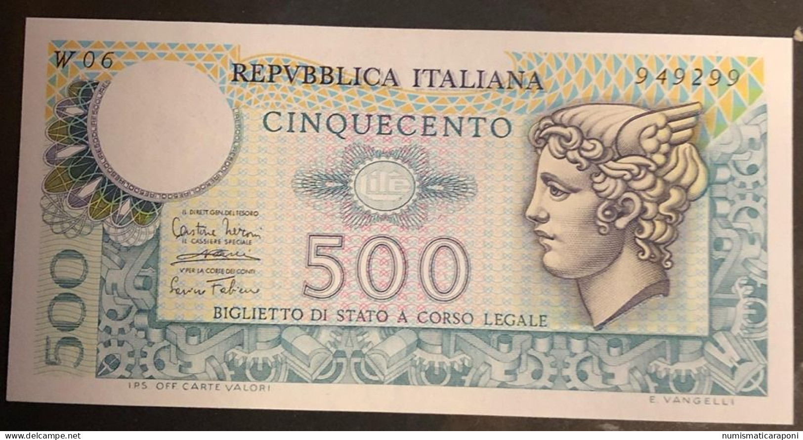 500 LIRE MERCURIO 14 02 1974 Sup+ Serie Sostitutiva W06 LOTTO 411 - 500 Lire