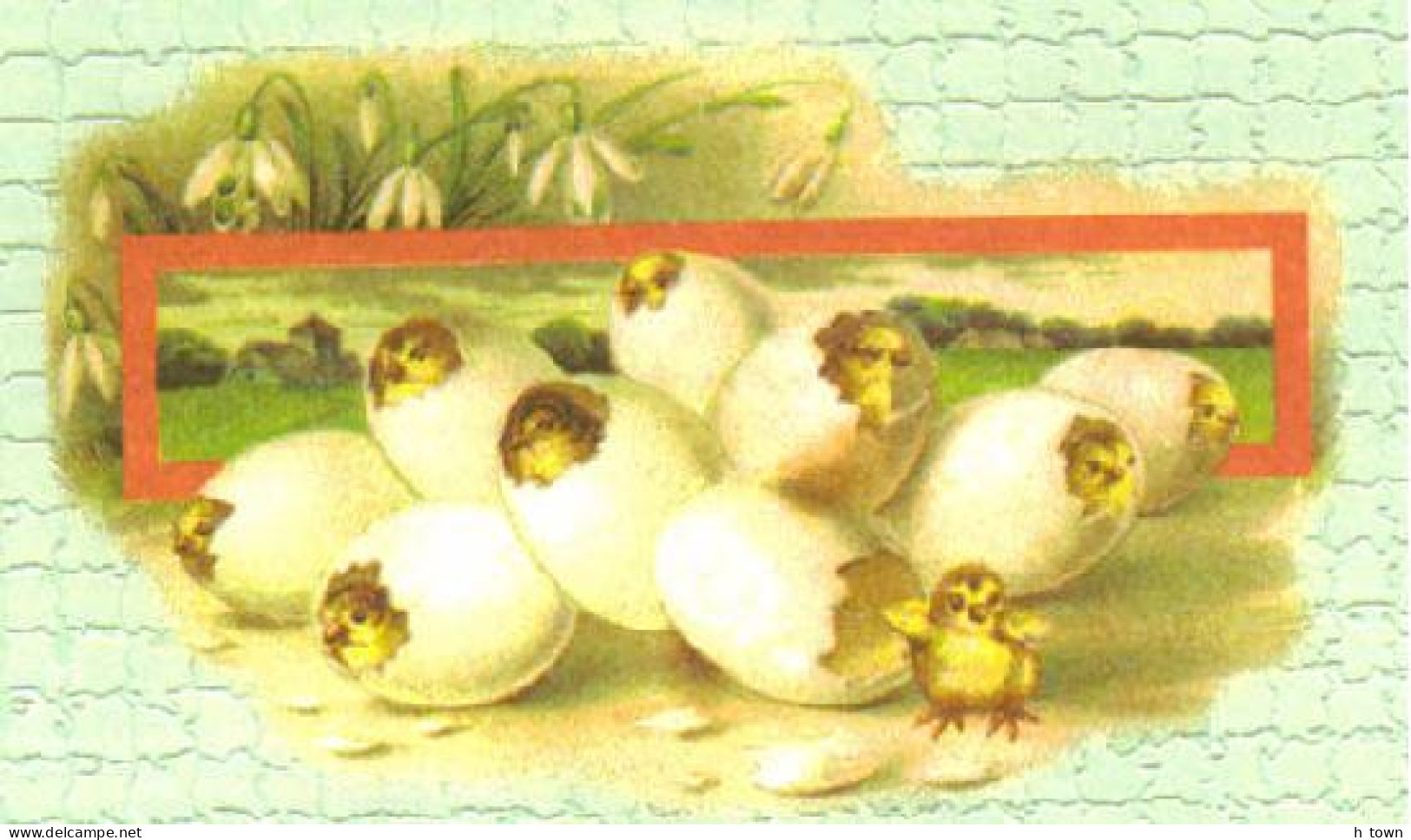 517  Pâques Poulettes Oeufs Perce-neige: PAP Roumanie, 1999 - Easter Stationery Cover: Chicken Eggs Snowdrops. Poussin - Pasen