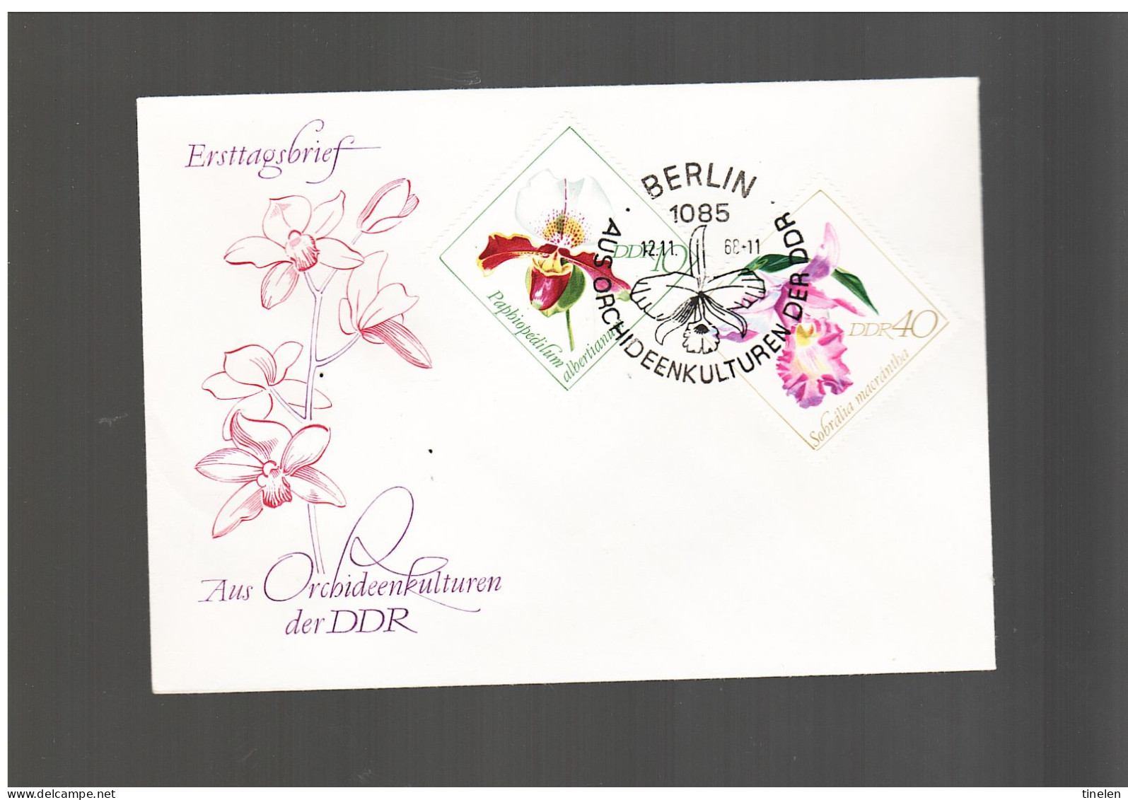 Germania Est Ddr -1968 Fdc Orchidee - 1950-1970