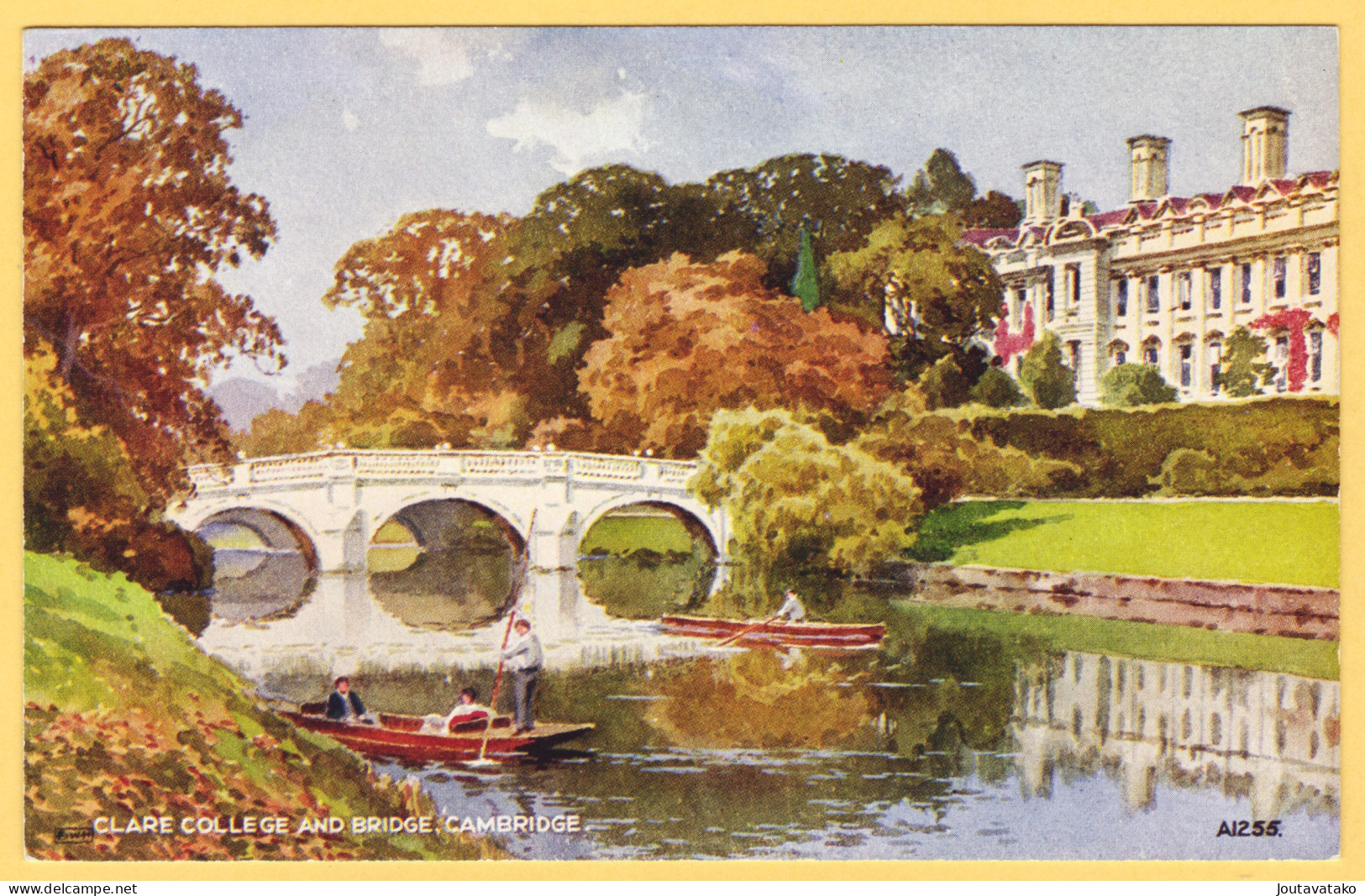 Clare College And Bridge - Cambridge - Valentine's Art Colour PC - Cambridge