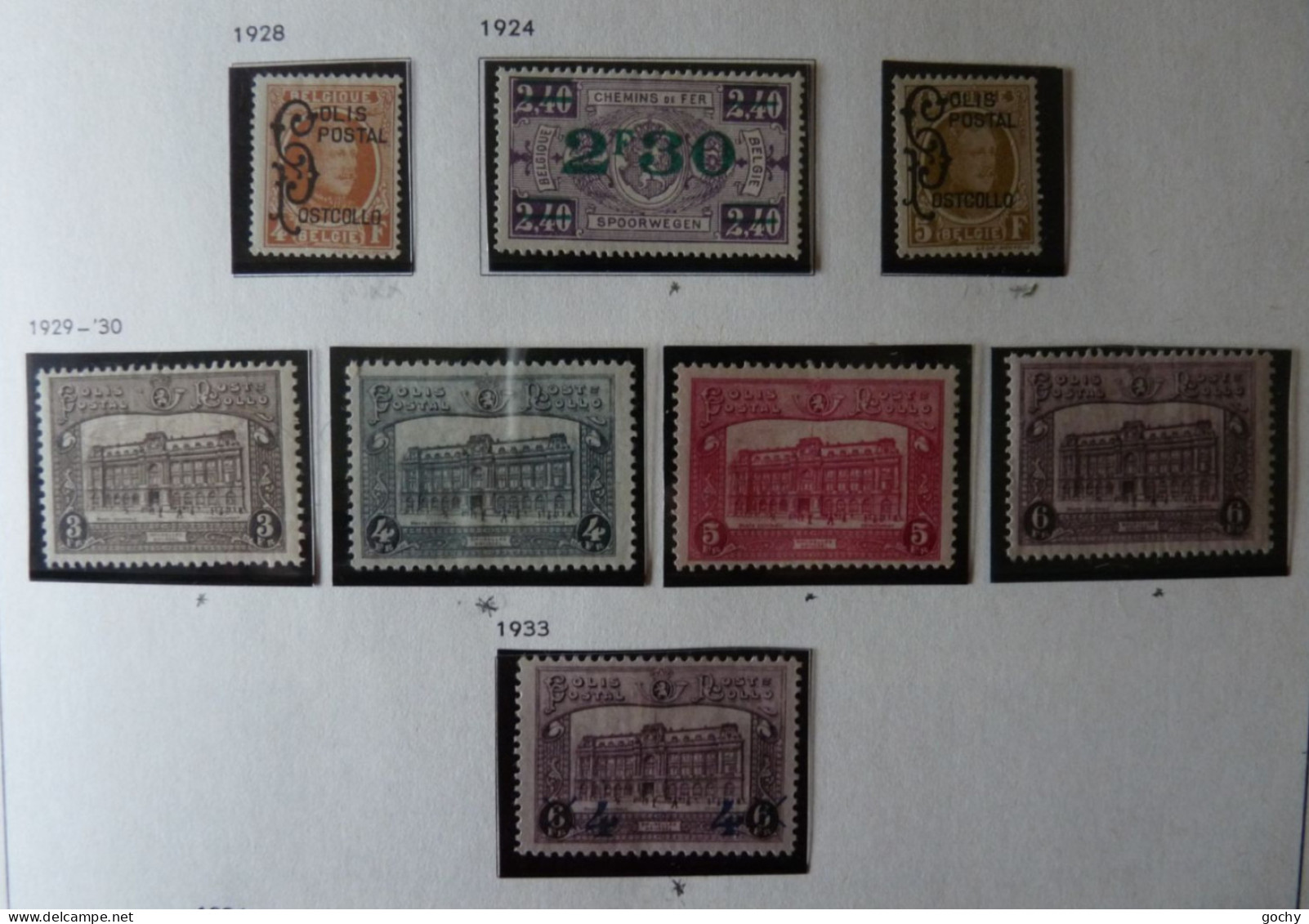 BELGIUM :   1928 - CHEMINS DE FER - CF  167 à 174  * - COTE: 88,00€ - Postfris