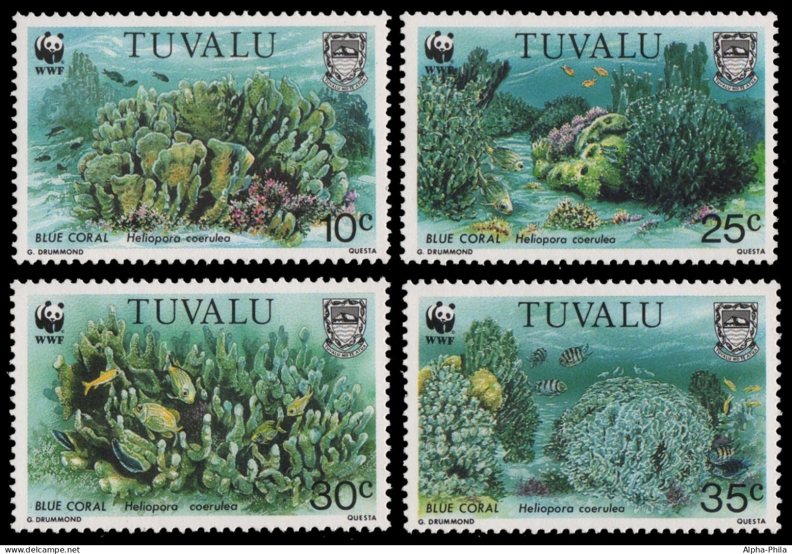 Tuvalu 1992 - Mi-Nr. 638-641 ** - MNH - Korallen / Corals - Tuvalu