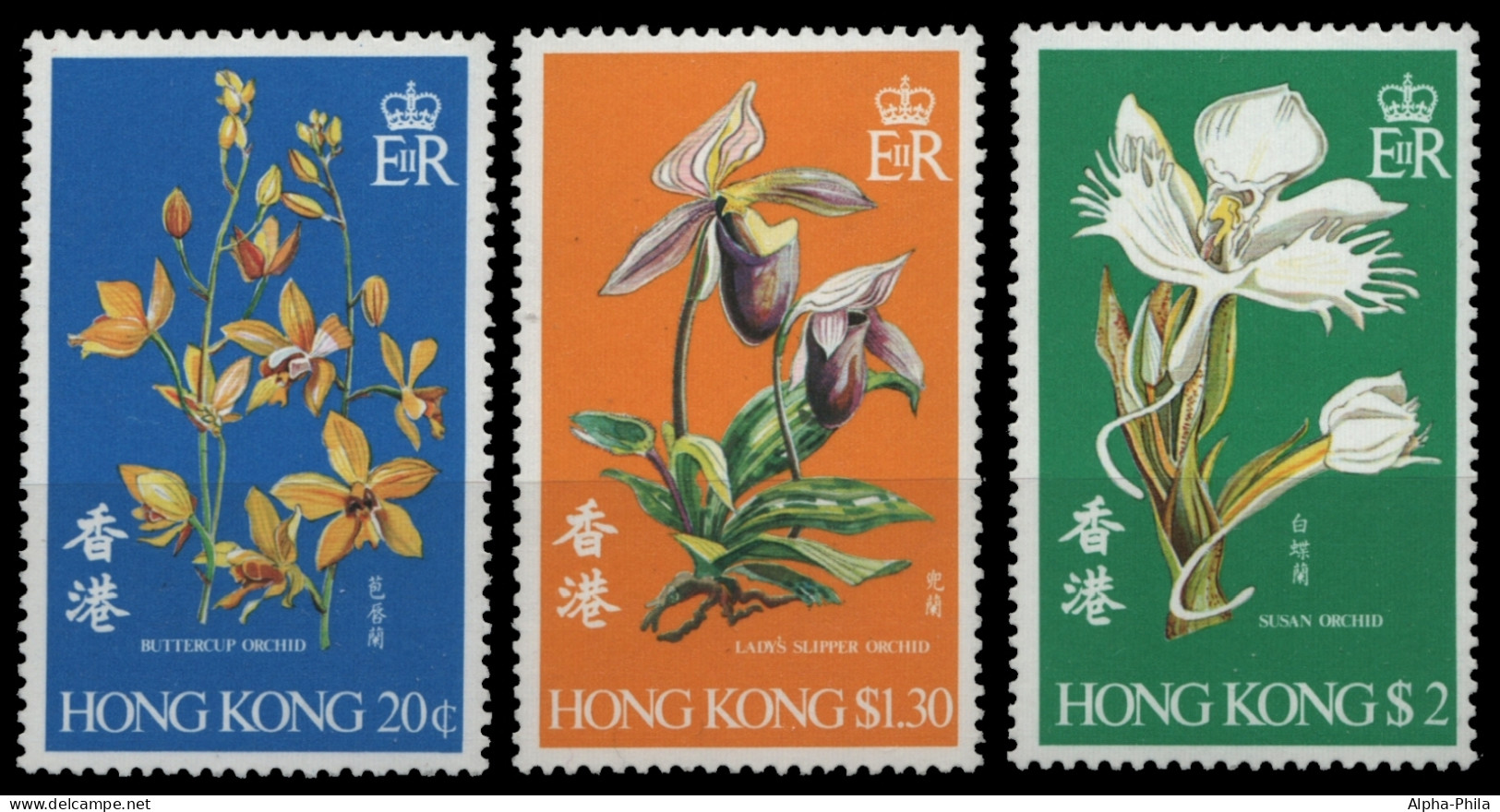 Hongkong 1977 - Mi-Nr. 341-343 ** - MNH - Orchideen / Orchids - Nuovi