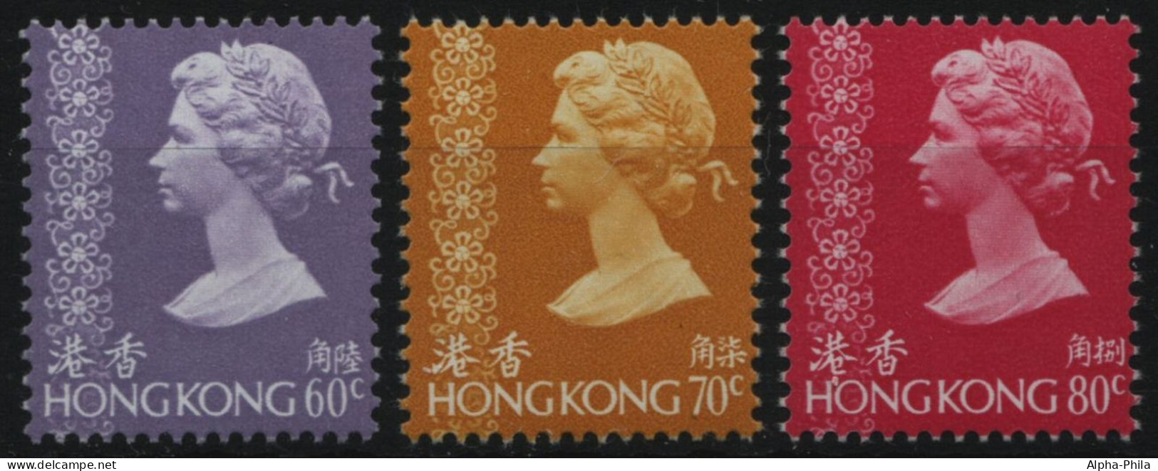 Hongkong 1977 - Mi-Nr. 334-336 ** - MNH - Freimarken / Definitives - Ungebraucht