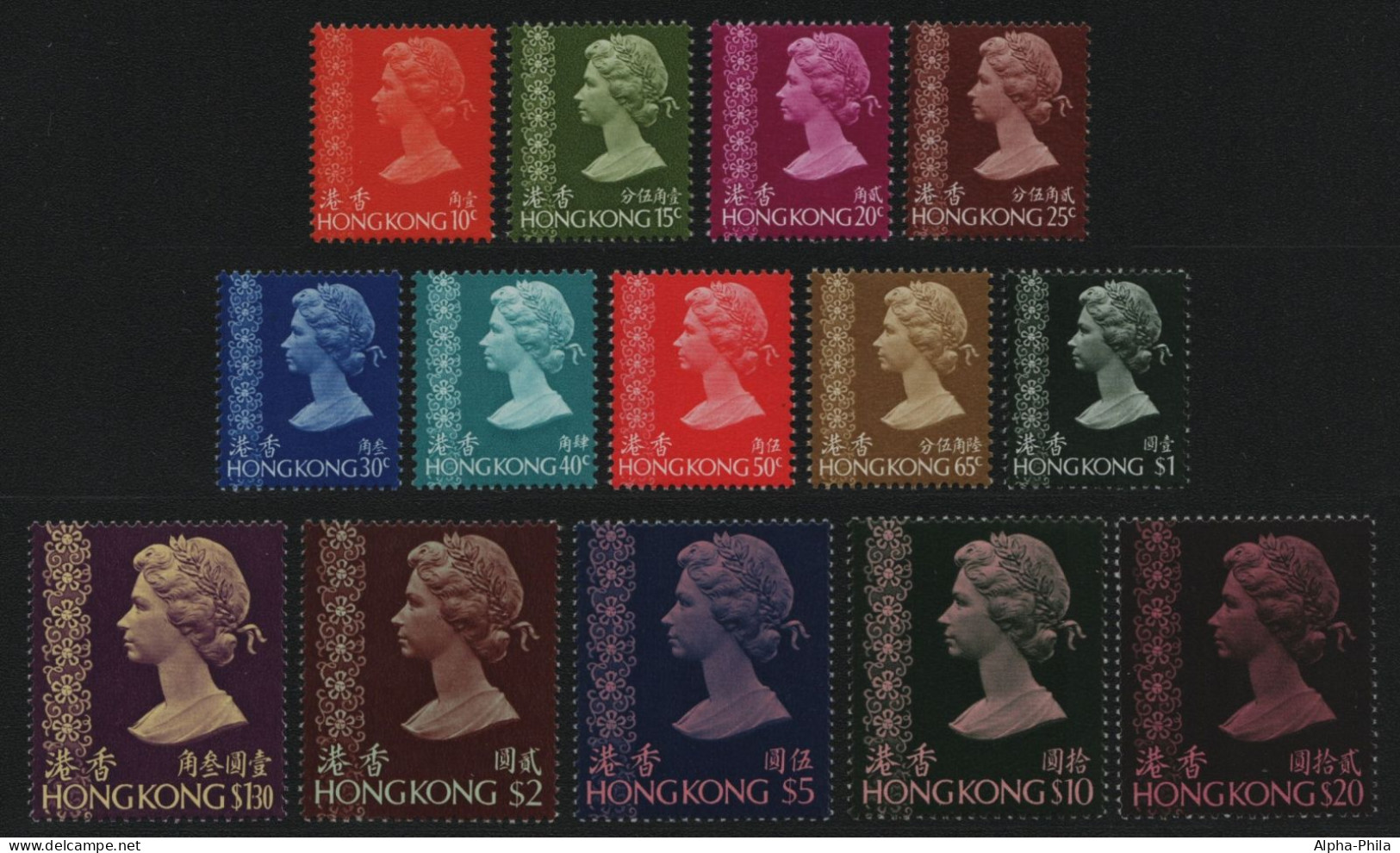 Hongkong 1975 - Mi-Nr. 295-305 ** - MNH - Freimarken - WZ 6 (II) - Unused Stamps