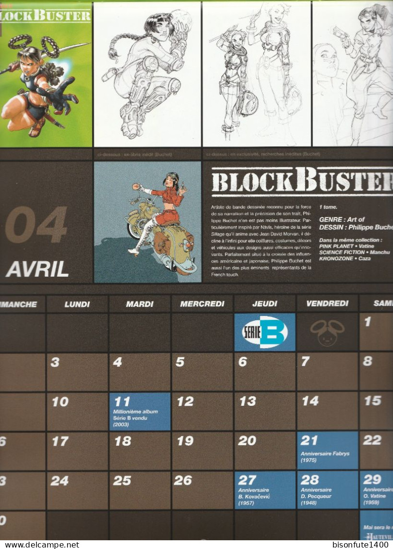 Calendrier DELCOURT de 2006 complet ( Voir photos )