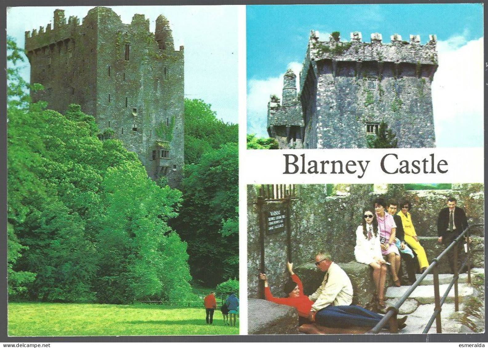 (EU)  PC 200 Cardall -multiviews Blarney Castle,Co.Cork,Ireland.used+timbres Yv 256 Paire Animaux Stylisés 1975 - Cork