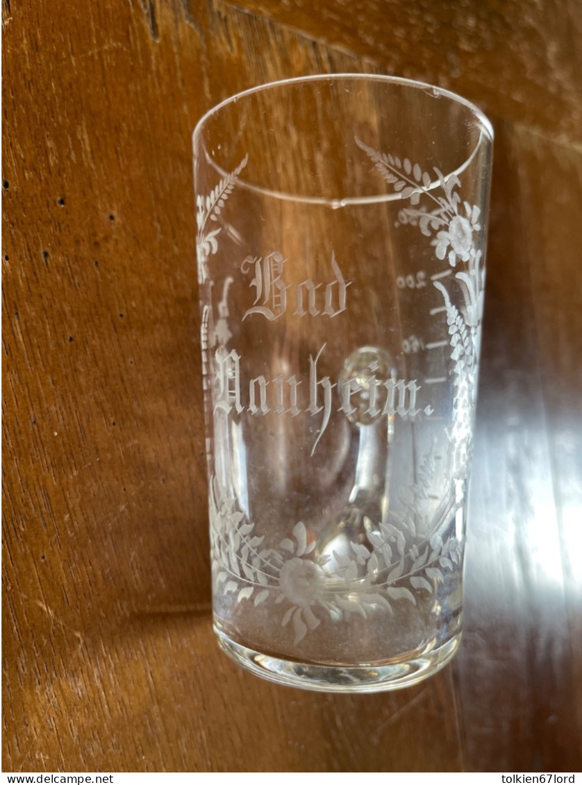 BAD NAUHEIM Verre De Curiste Alte Glass Baden - Vasos